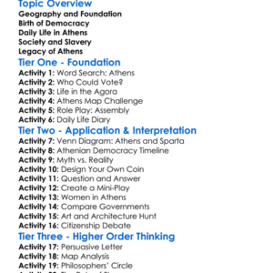 Athens Democracy And Society Worksheet Activity Booklet
