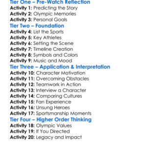Atlantas Olympic Glory 1997 Worksheet Activity Booklet
