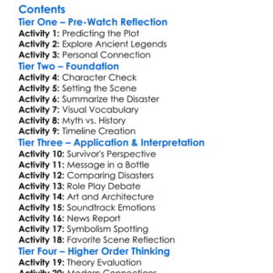 Atlantis End Of A World Birth Of A Legend 2011 Worksheet Activity Booklet