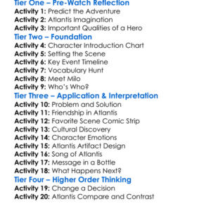 Atlantis Milos Return 2003 Worksheet Activity Booklet