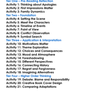 Atonement Ian Mcewan Worksheet Activity Booklet