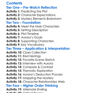 Aurora Teagarden Mysteries Til Death Do Us Part 2021 Worksheet Activity Booklet