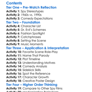 Austin Powers International Man Of Mystery 1997 Worksheet Activity Booklet