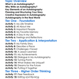 Autobiography Writing