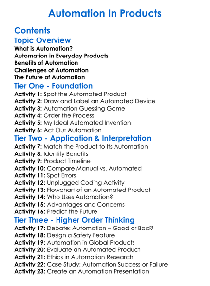 Automation In Products