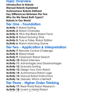 Autonomous Vs Manual Robots