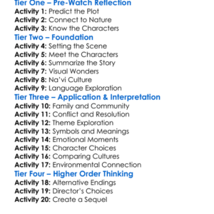 Avatar The Way Of Water 2022 Worksheet Activity Booklet