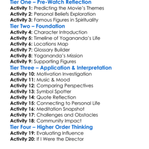 Awake The Life Of Yogananda 2014 Worksheet Activity Booklet