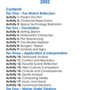 Babylon 5 The Legend Of The Rangers Worksheet Activity Booklet