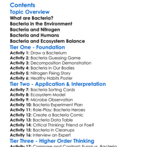 Bacteria And Their Role In Ecosystems Worksheet Activity Booklet