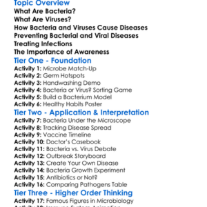 Bacteria And Viral Diseases Worksheet Activity Booklet