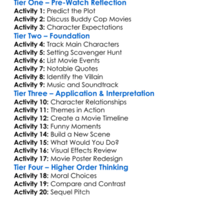 Bad Boys 1995 Worksheet Activity Booklet