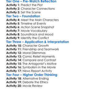 Bad Boys Ride Or Die 2024 Worksheet Activity Booklet