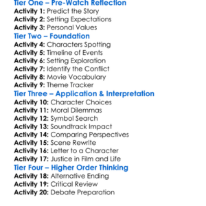 Bad Lieutenant 1992 Worksheet Activity Booklet
