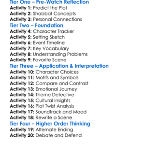 Bad Shabbos 2025 Worksheet Activity Booklet