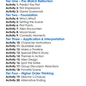 Bad Taste 1987 Worksheet Activity Booklet