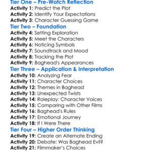 Baghead 2023 Worksheet Activity Booklet