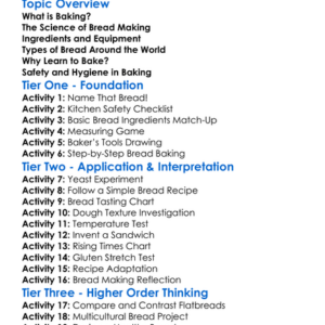 Baking And Bread Making Worksheet Activity Booklet