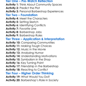 Barbershop 2002 Worksheet Activity Booklet