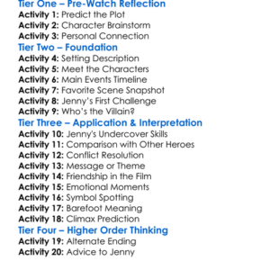 Barefoot Jenny Undercover 1994 Worksheet Activity Booklet