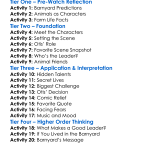 Barnyard Worksheet Activity Booklet