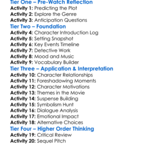 Basic Instinct 1992 Worksheet Activity Booklet
