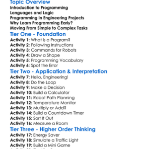 Basic Programming For Engineering Worksheet Activity Booklet
