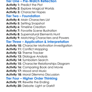 Beautiful Creatures Worksheet Activity Booklet