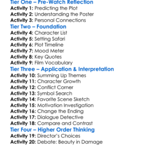 Beautifully Damaged 2013 Worksheet Activity Booklet