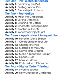 Because Of Winn-Dixie Worksheet Activity Booklet