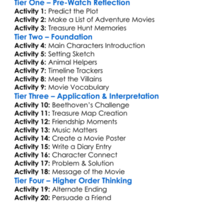 Beethovens Treasure Tail 2014 Worksheet Activity Booklet