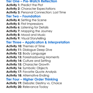 Before Sunset 2004 Worksheet Activity Booklet