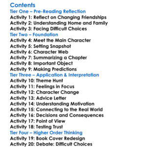 Begging For Change Sharon G Flake Worksheet Activity Booklet