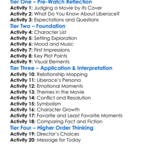 Behind The Candelabra 2013 Worksheet Activity Booklet