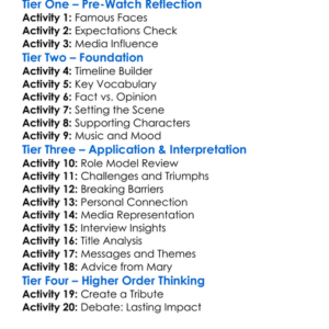 Being Mary Tyler Moore 2023 Worksheet Activity Booklet