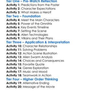 Ben 10  Alien Swarm 2009 Worksheet Activity Booklet