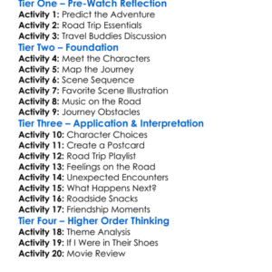 Ben And Jeremys Big Road Trip 2010 Worksheet Activity Booklet