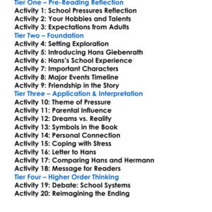 Beneath The Wheel Hermann Hesse Worksheet Activity Booklet