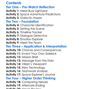 Beyond Infinity Buzz And The Journey To Lightyear 2022 Worksheet Activity Booklet