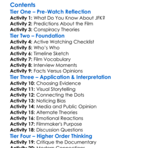 Beyond Jfk The Question Of Conspiracy 1993 Worksheet Activity Booklet