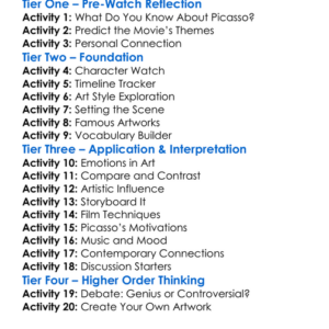 Beyond Picasso 1986 Worksheet Activity Booklet