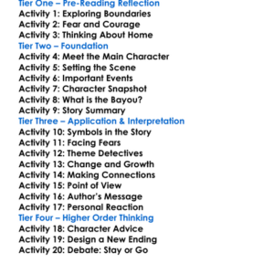 Beyond The Bayou Kate Chopin Worksheet Activity Booklet