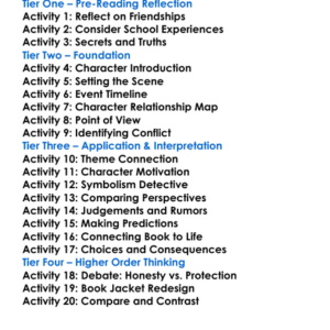 Big Little Lies Liane Moriarty Worksheet Activity Booklet