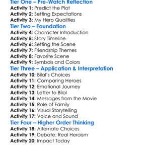 Bilal A New Breed Of Hero 2016 Worksheet Activity Booklet