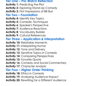 Bill Burr Paper Tiger 2019 Worksheet Activity Booklet