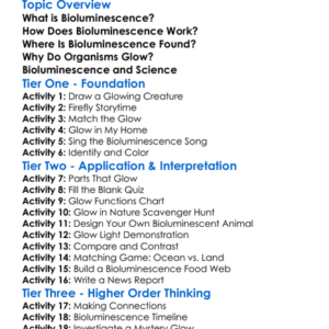 Bioluminescence In Organisms Worksheet Activity Booklet