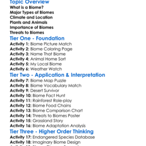 Biomes Of The World Worksheet Activity Booklet