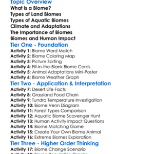 Biomes Of The World Worksheet Activity Booklet