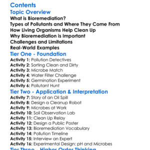 Bioremediation And Pollution Cleanup Worksheet Activity Booklet