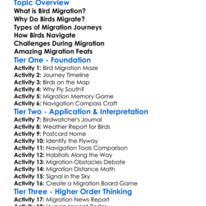 Bird Migration And Navigation Worksheet Activity Booklet